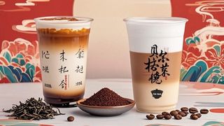 M43 Oolong tea coffee latte