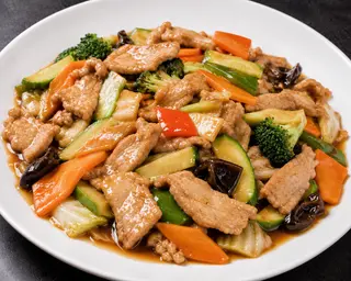 73. Maiale con misto di verdure