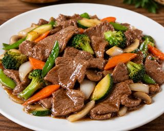 83. Manzo con misto di verdure