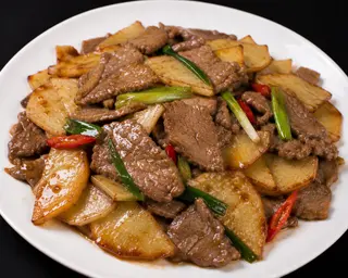 80a. Manzo con patate alla piastra