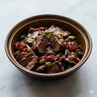 Manzo in salsa ostriche