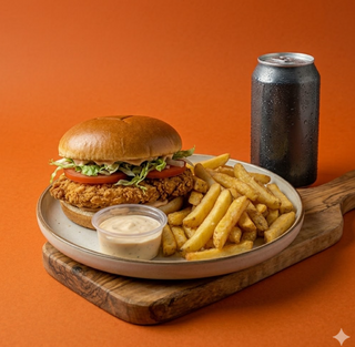 Chicken royale con patatine e bibita