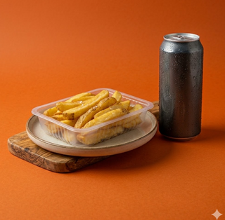 Patatine fritte porzione grande con bibita
