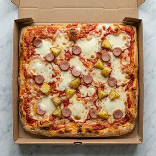 Pizza wurstel e patate