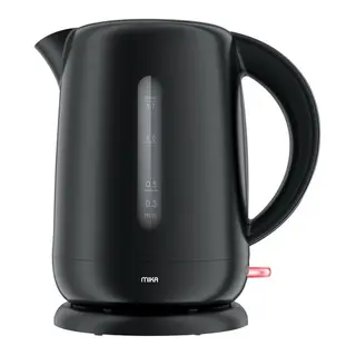 MIKA Black Concealed Element Kettle, 1.7L
