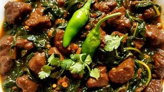 Manzo con spinaci