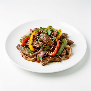 Manzo con verdure piccante