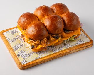 Мегабургер с грибами