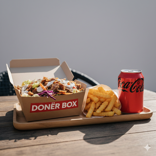 Doner box, patatine e bibita 33 cl