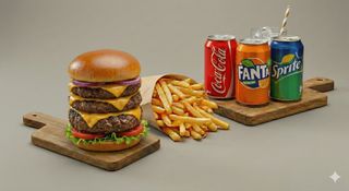 Menù hamburger maxi