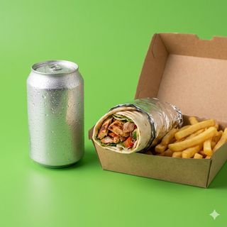 Menù kebab medio + patatina fritta e bevanda