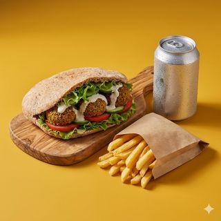 Menu panino falafel