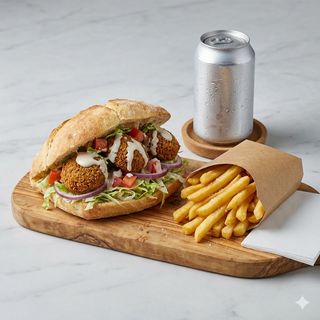 Panino falafel menù