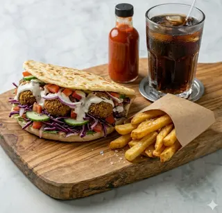 Menù piada falafel