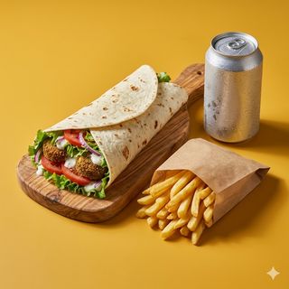 Menu piadina falafel
