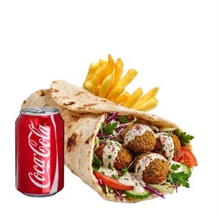 Menù piadina falafel con verdure di base