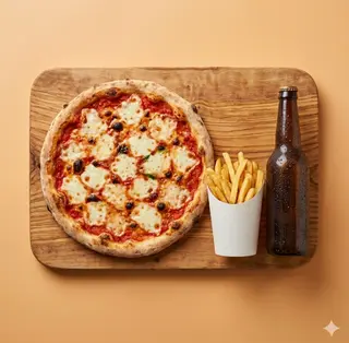 Menù pizza Margherita con birra