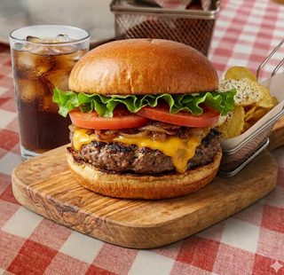 Menu di snack cheeseburger