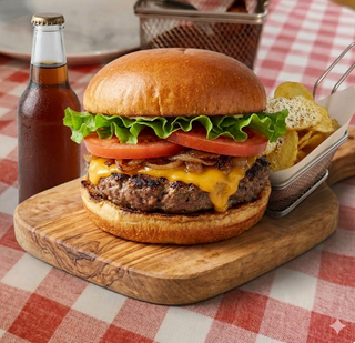 Menu di snack hamburger