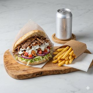 Panino kebab menù