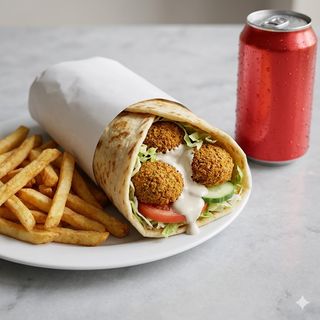 Menù falafel arrotolato