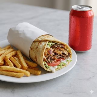 Menù kebab arrotolato