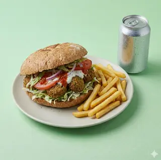 Menù panino falafel