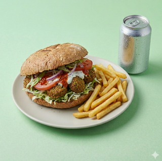 Menù panino falafel