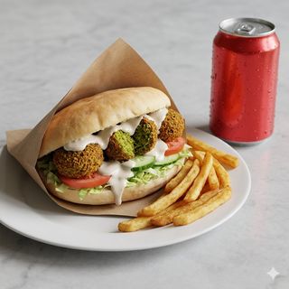 Menù panino falafel