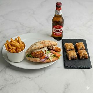 Menu panino falafel alcolico