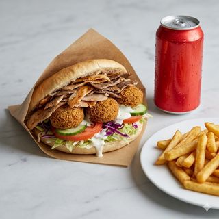 Menù panino misto kebab + falafel