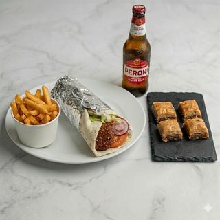 Menu piadina falafel alcolico