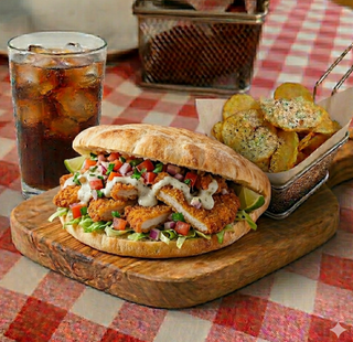 Menu di snack puccia cotoletta