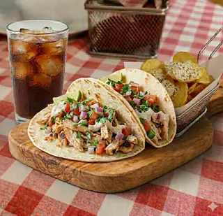 Menu di snack tacos pollo