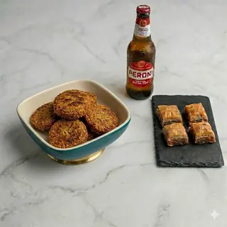 Menu vaschetta falafel alcolico