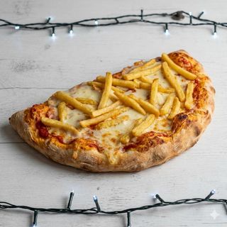 Mezza pizza con patatine