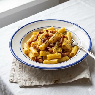 Mezzemaniche alla carbonara