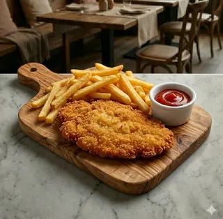 Milanese di pollo + patatine