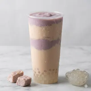 Milk tea con puree di taro