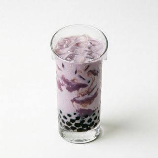 Milk tea con puree di taro e tapioca