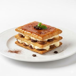 Millefoglie al tiramisù caramellato