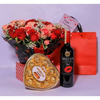 Mixed Standing Bouquet, Sweetlips, Chocolate