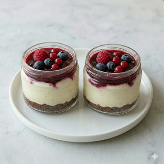 Monoporzioni cheesecake frutti di bosco