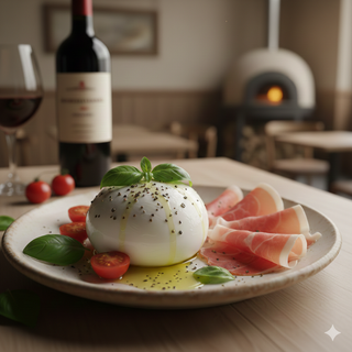 Mozzarella di bufala e prosciutto crudo