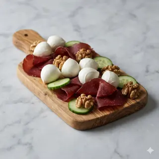 N. 6: Mozzarelline, bresaola, noci, cetrioli