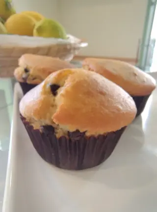 Muffin con gocce di cioccolato