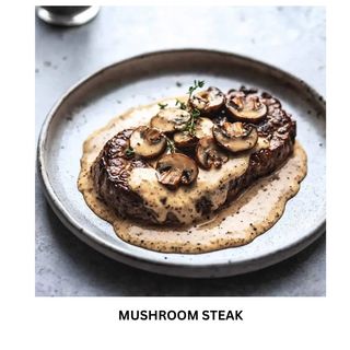Mushroom beef steak