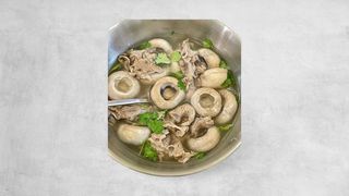Mushroom beef soup