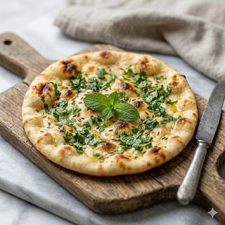 Naan with mint