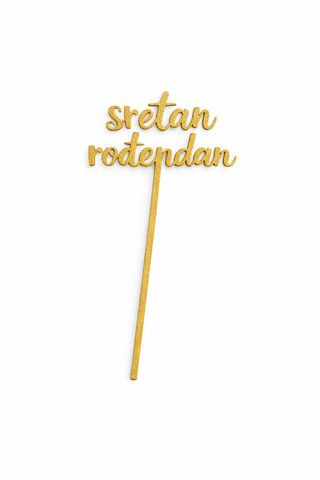 Natpis - Sretan rođendan, zlatni